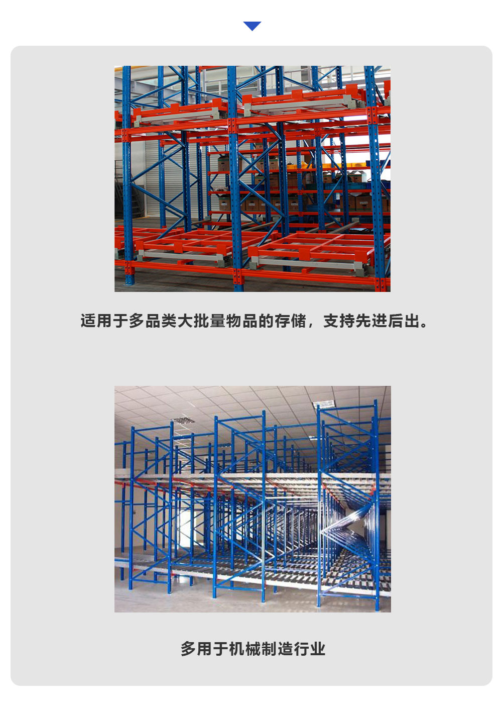 后推式货架的应用场景